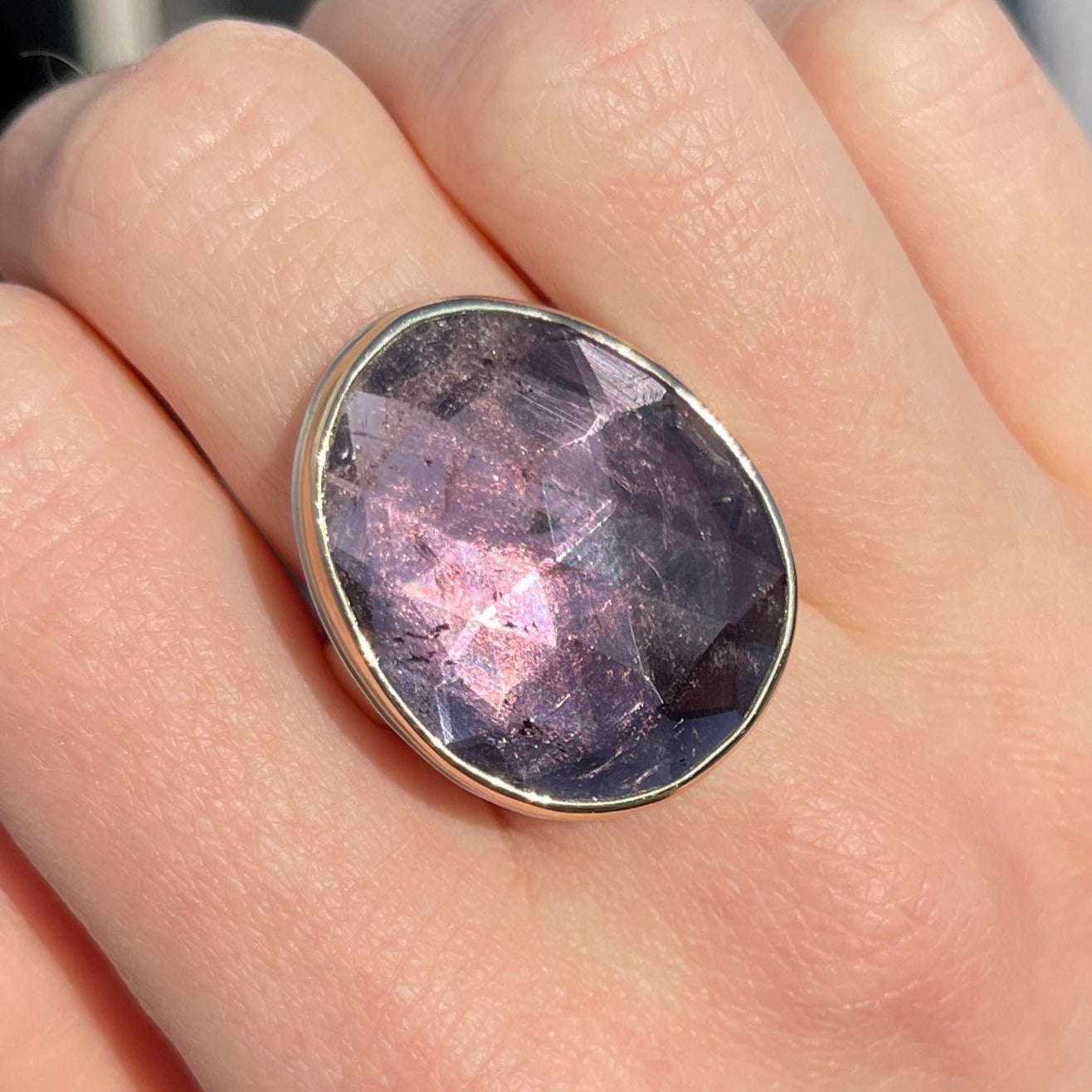 Sterling & 14K Gold Purple Tourmaline Ring