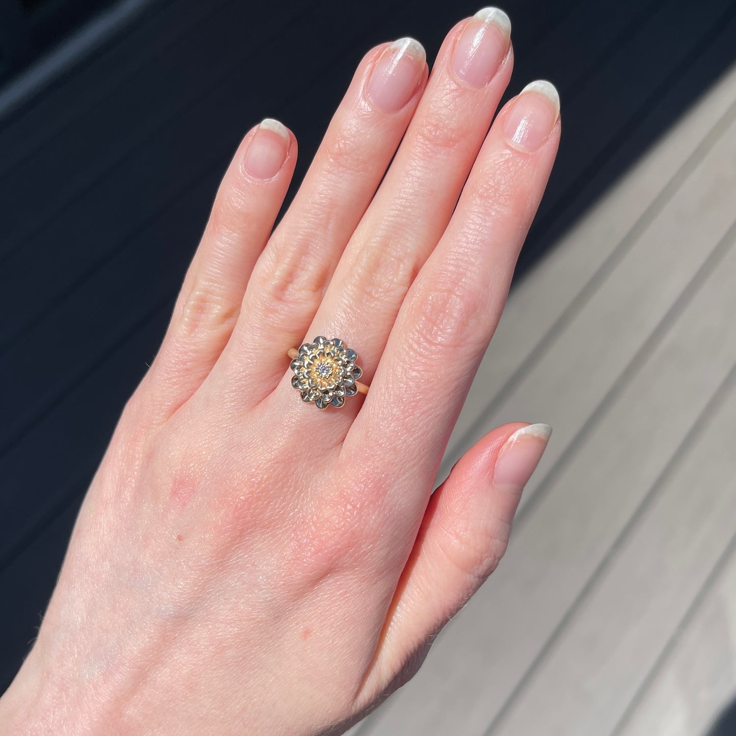 14K Gold Dahlia Ring