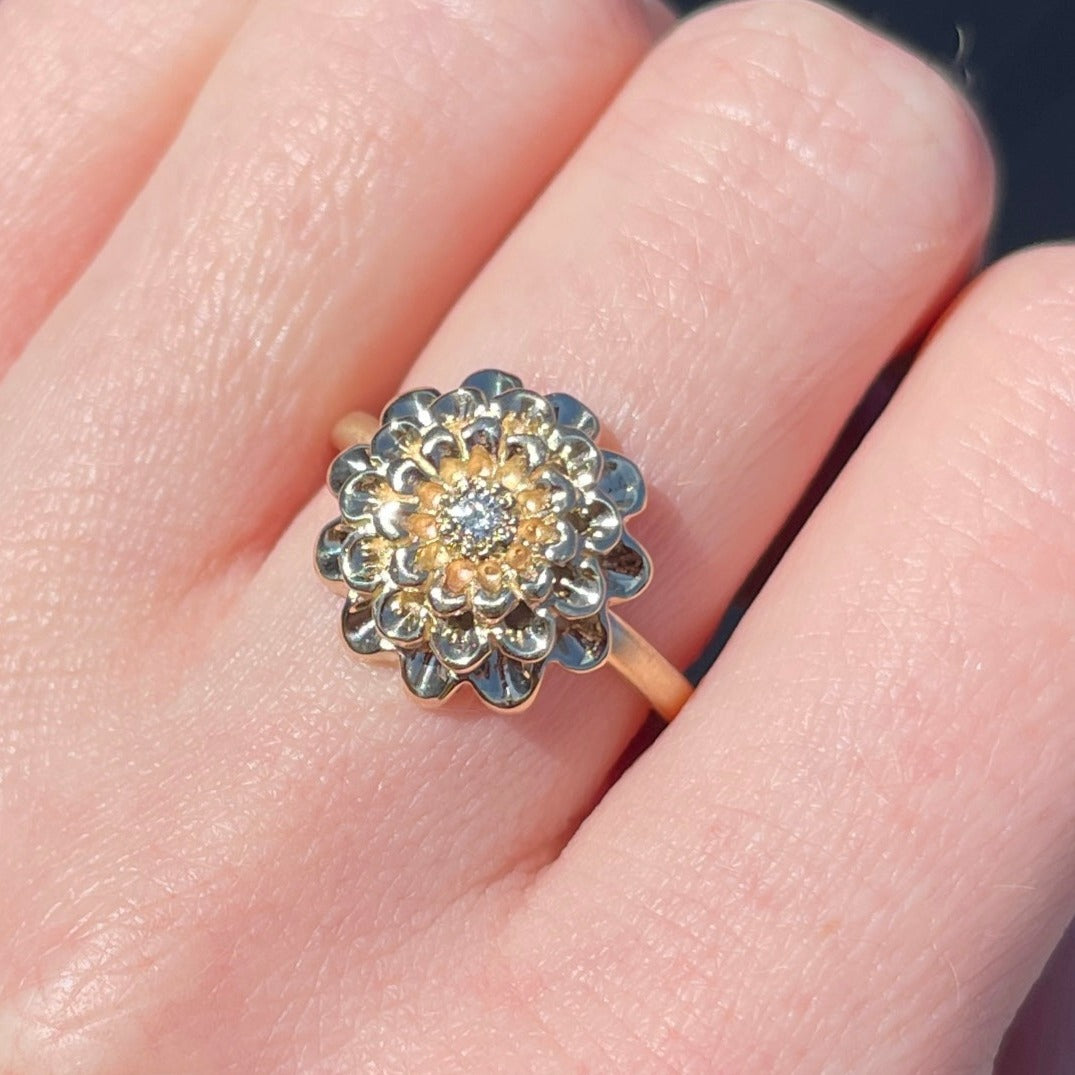 14K Gold Dahlia Ring