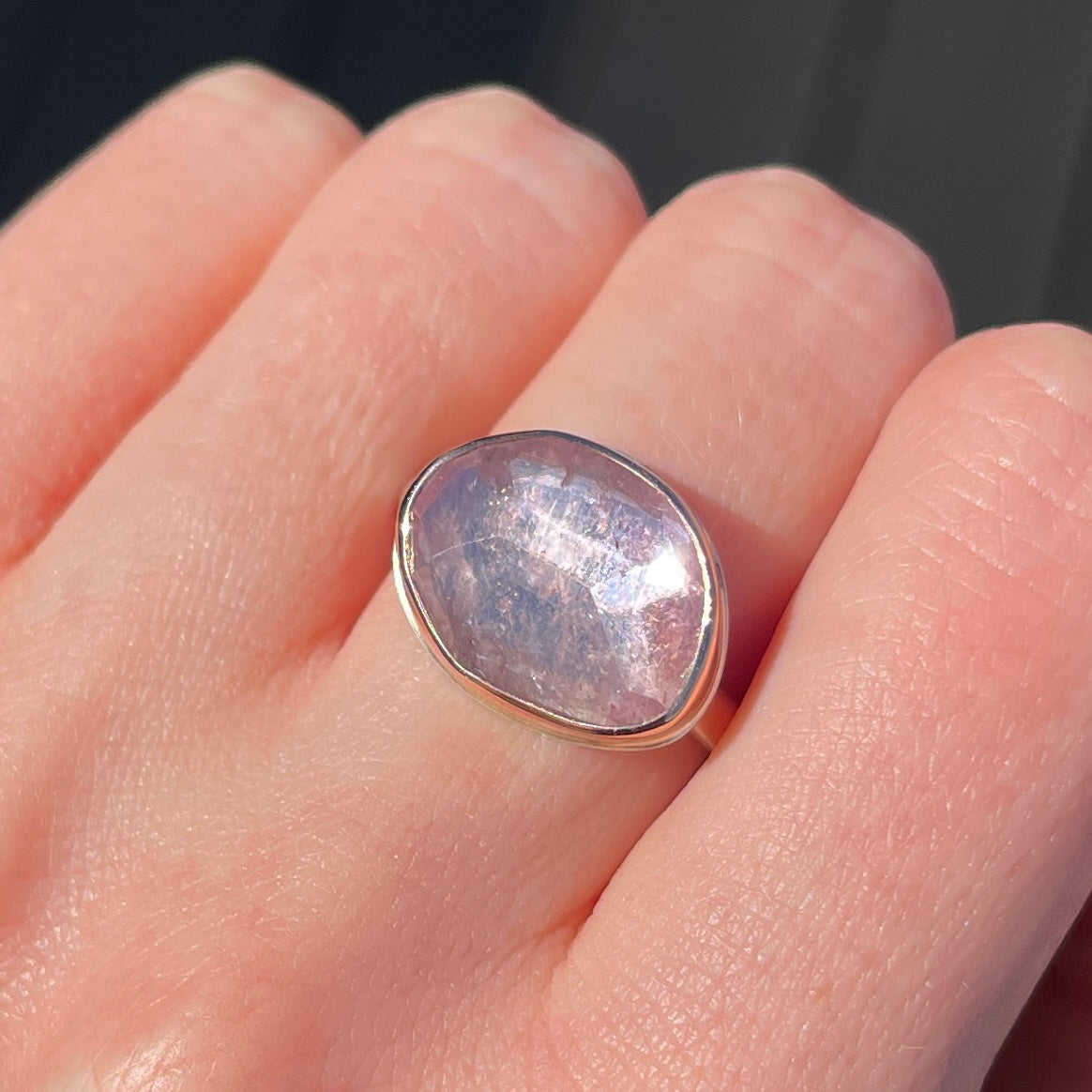 Sterling & 14K Gold Pink Sapphire Ring