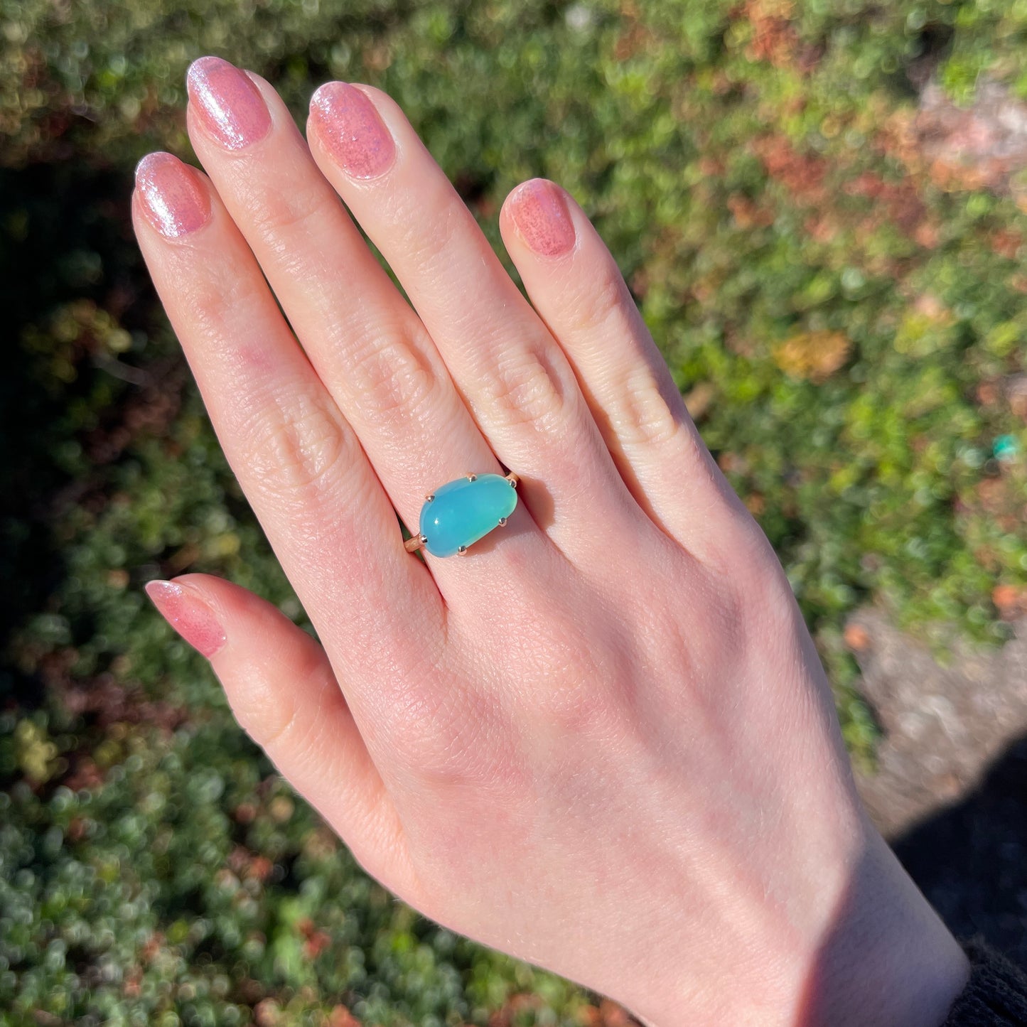 14K Gold Peruvian Opal Ring