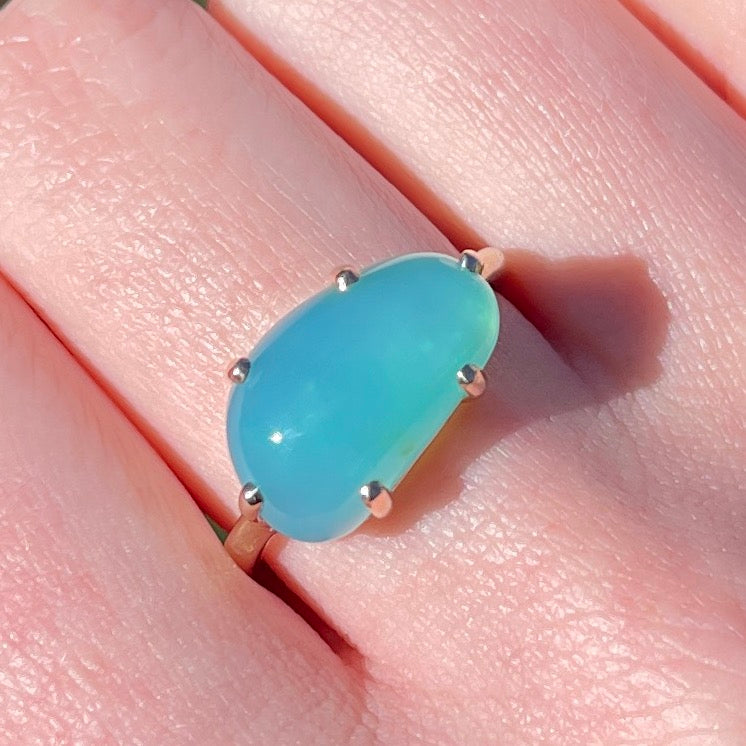 14K Gold Peruvian Opal Ring