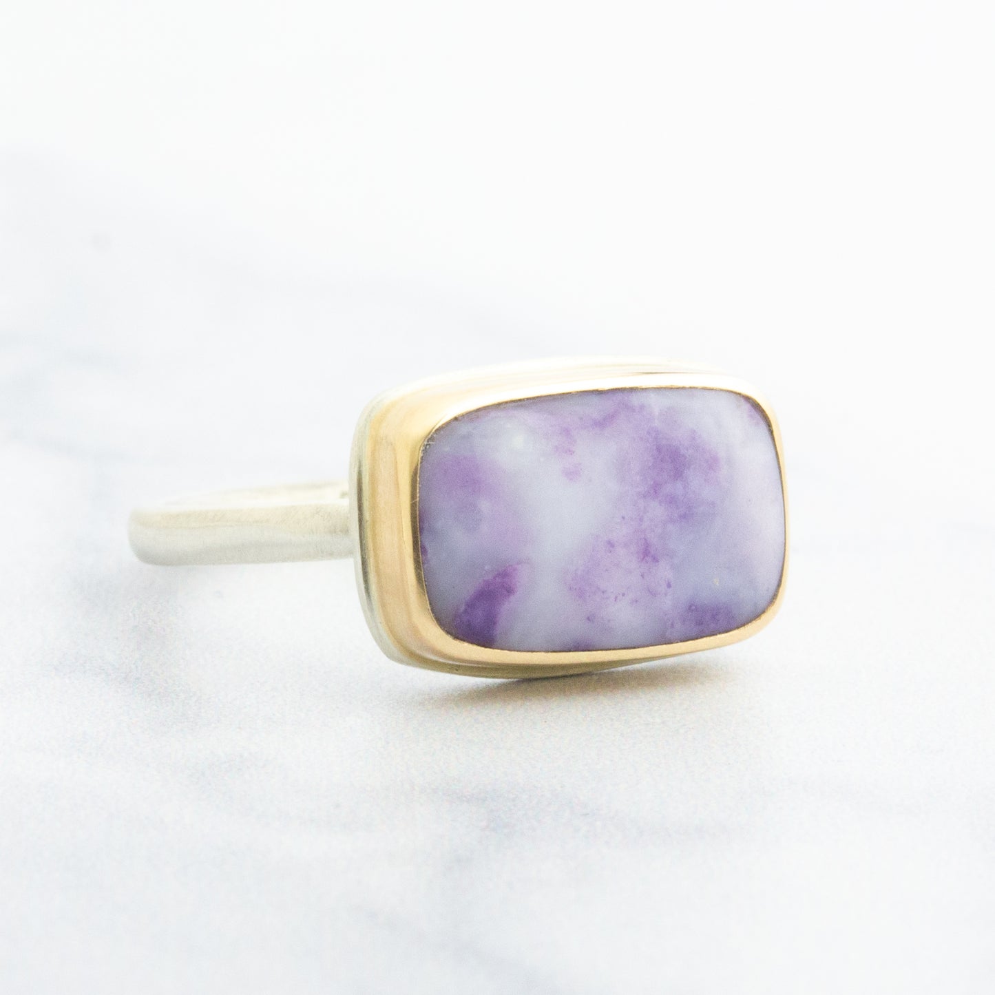 Sterling & 14K Gold Morado Opal Ring