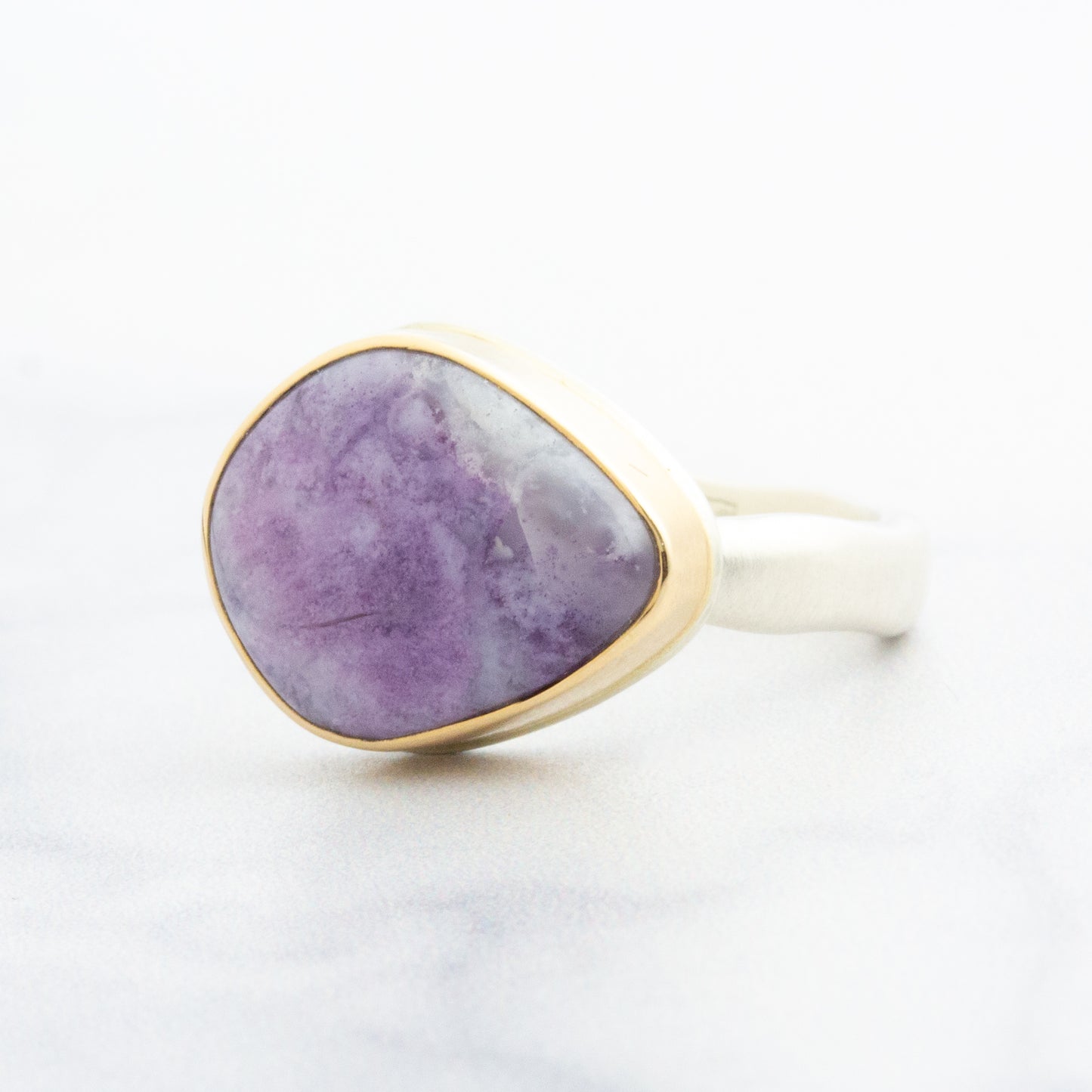 Sterling & 14K Gold Morado Opal Ring
