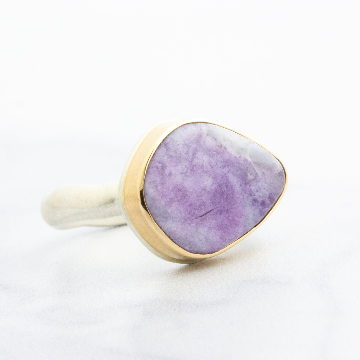 Sterling & 14K Gold Morado Opal Ring