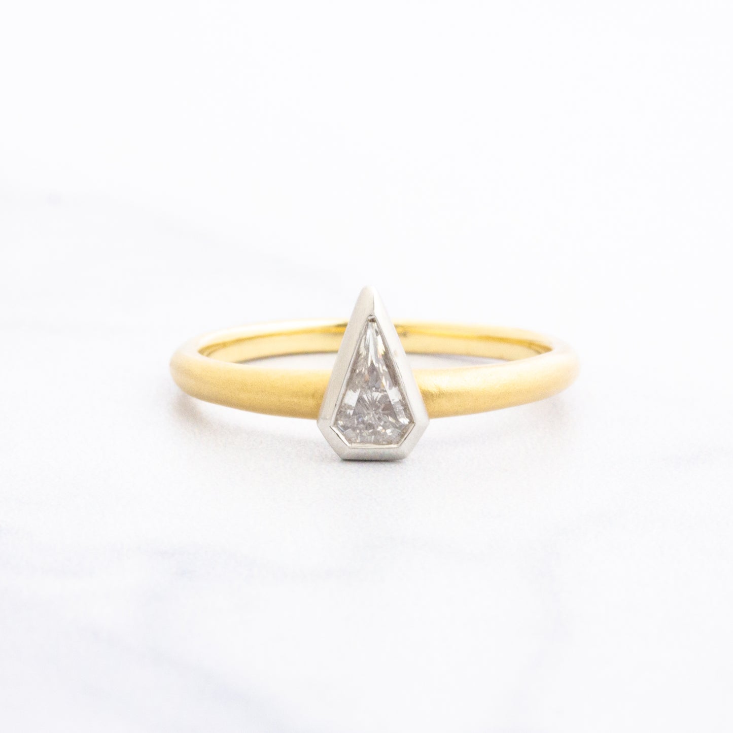 Platinum & 18k Gold .23 ct Diamond Ring