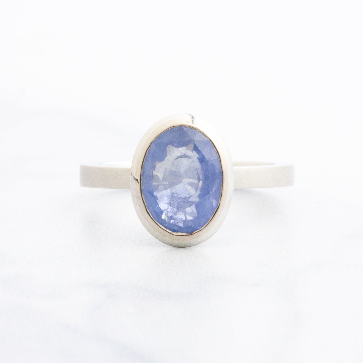 Platinum 5.3ct Blue Sapphire Ring