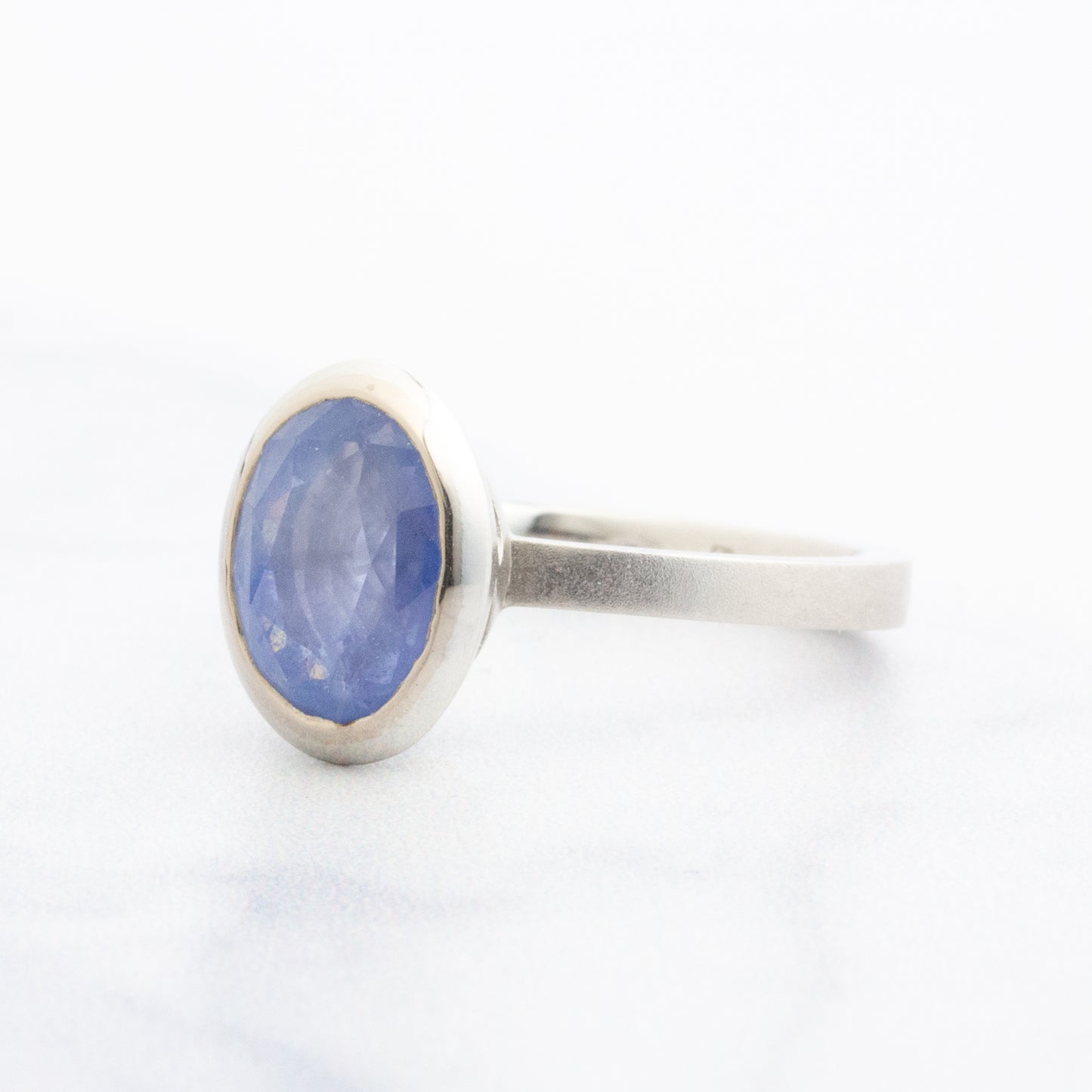 Platinum 5.3ct Blue Sapphire Ring