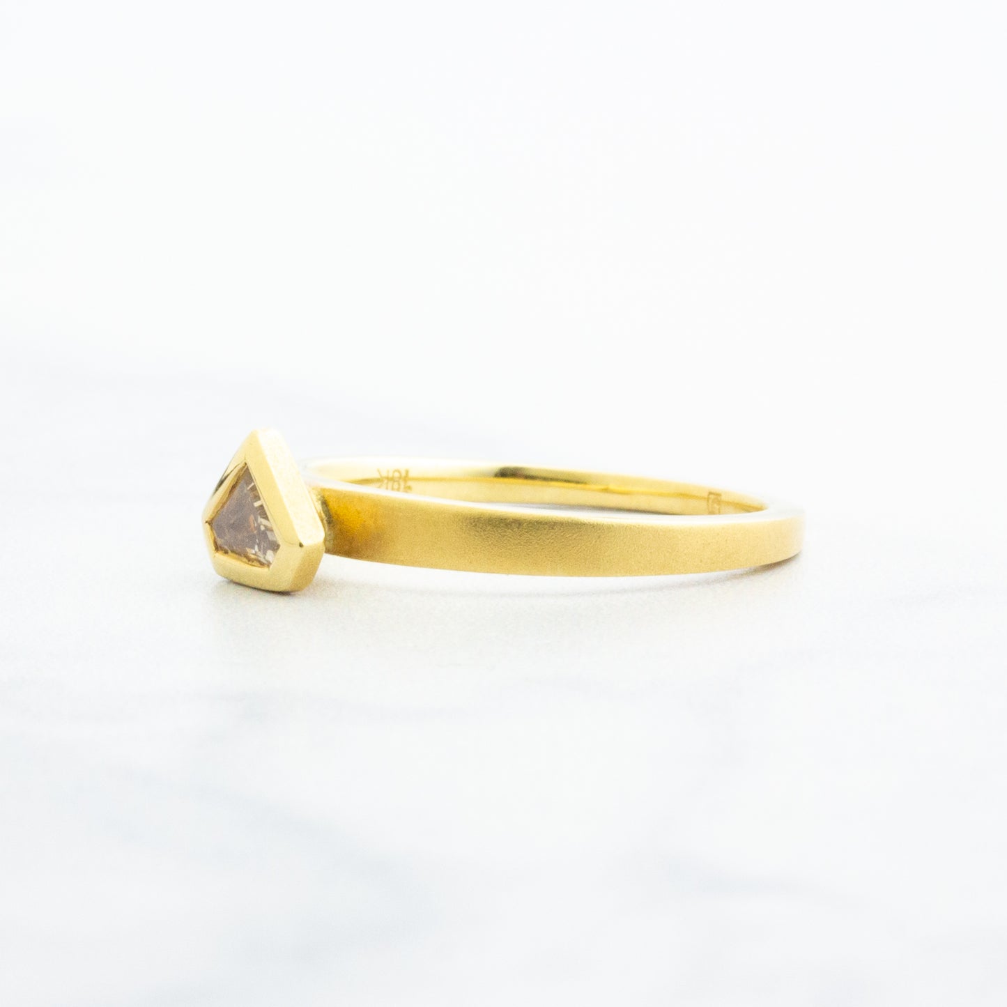 18k Gold .29 ct Champagne Diamond Ring