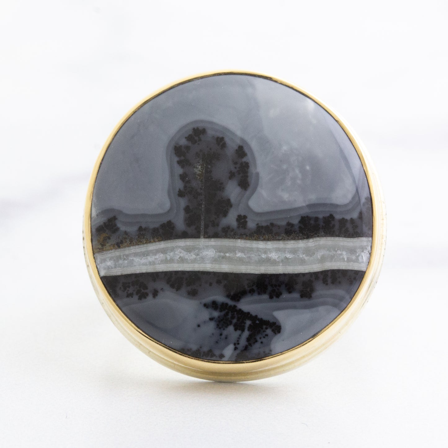 Sterling & 14K Gold Maligano Jasper Ring