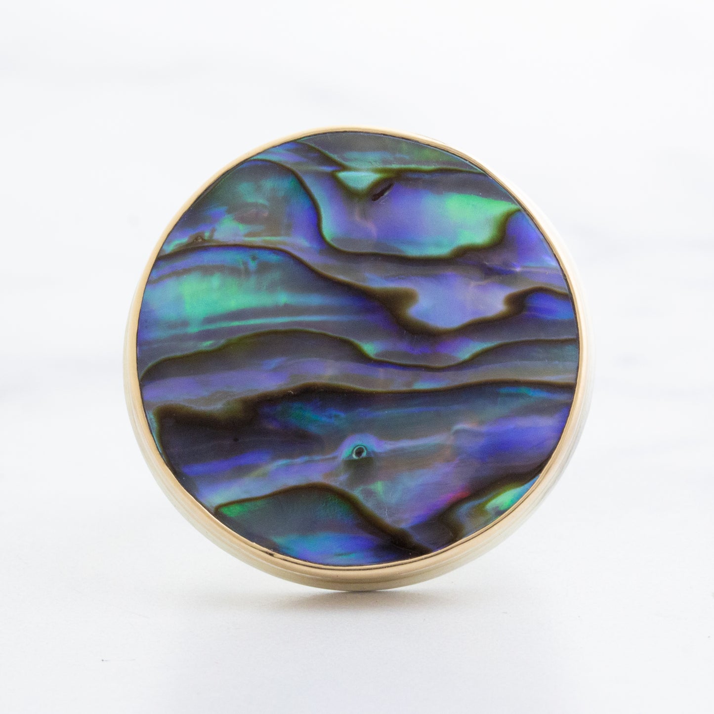 Sterling & 14K Gold Abalone Ring