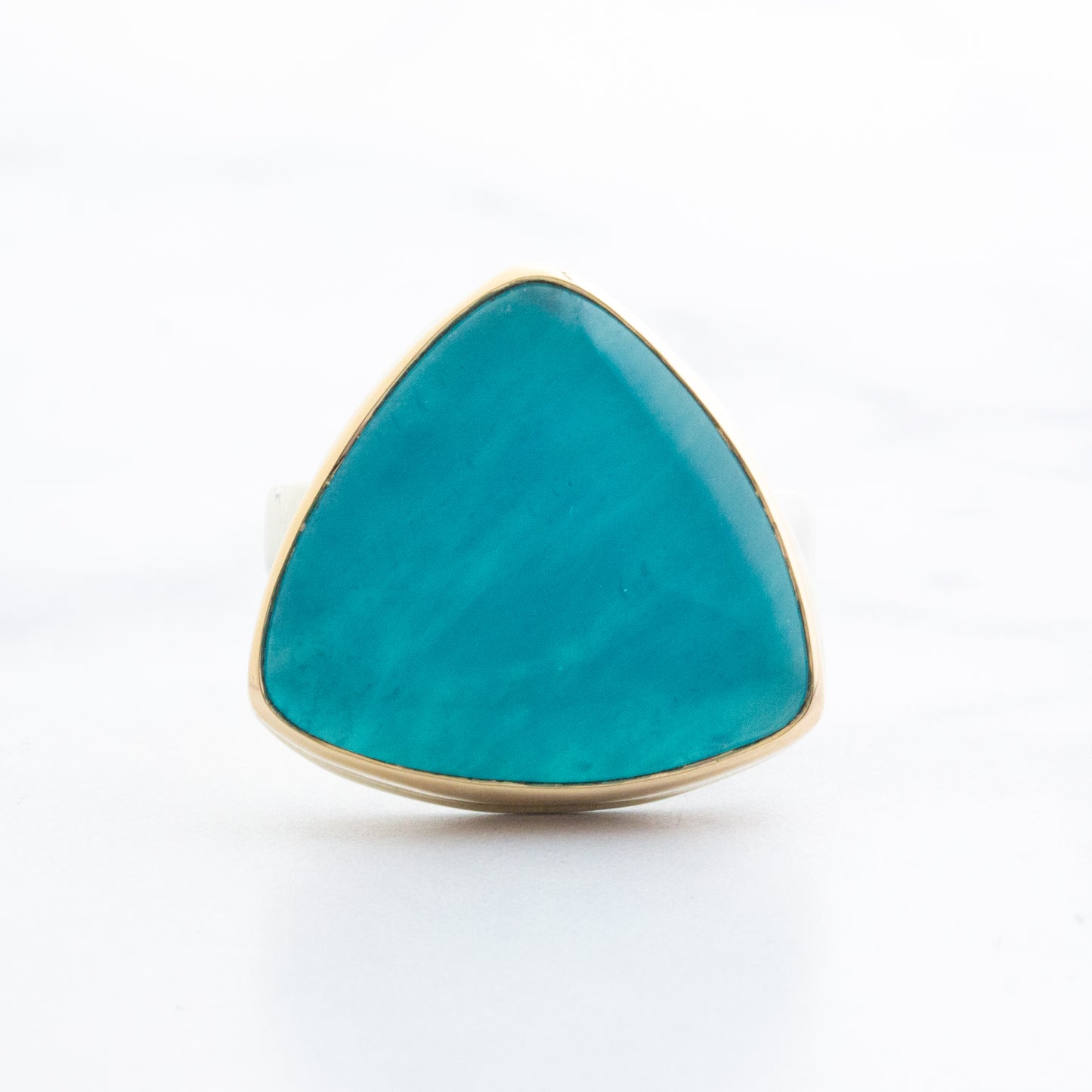 Sterling & 14K Gold Amazonite Ring