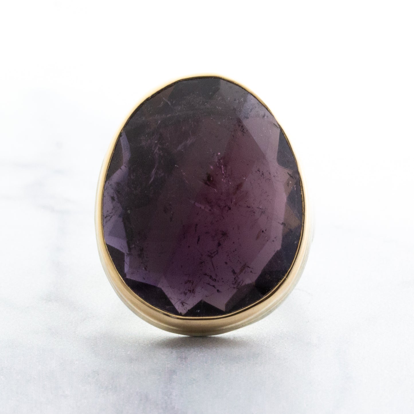 Sterling & 14K Gold Purple Tourmaline Ring