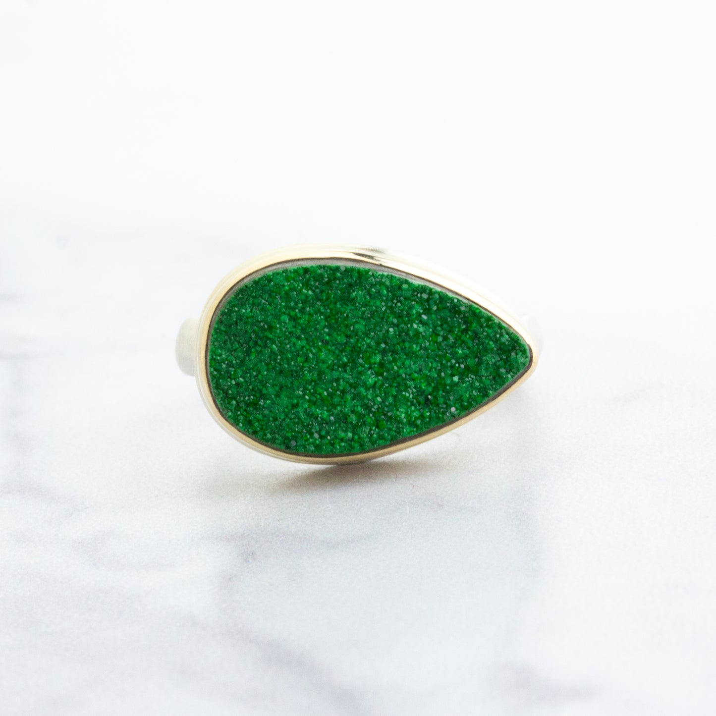 Sterling & 14K Gold Uvarovite Ring