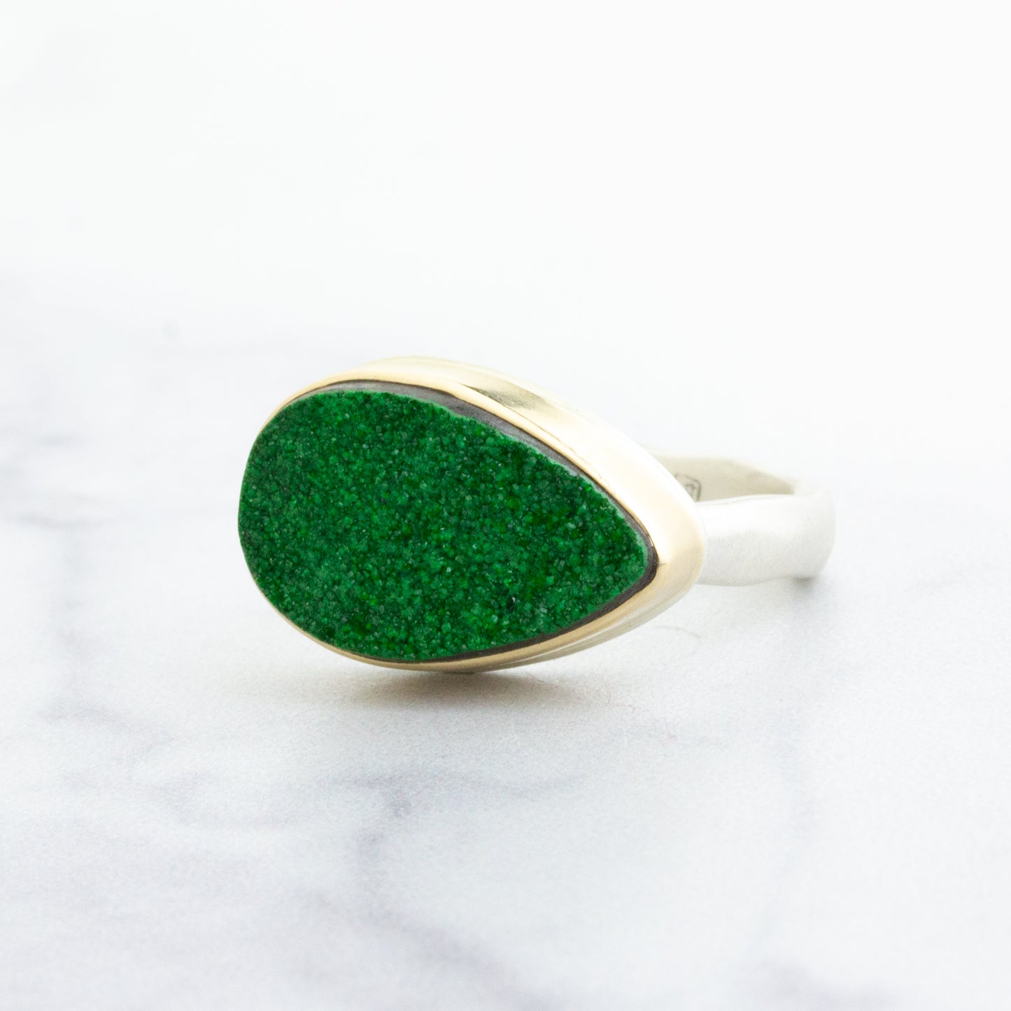 Sterling & 14K Gold Uvarovite Ring