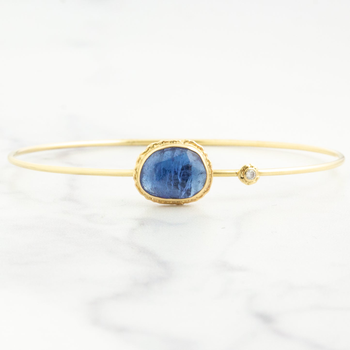 14K Gold Tanzanite & Diamond Bracelet