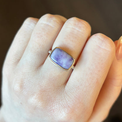 Sterling & 14K Gold Morado Opal Ring