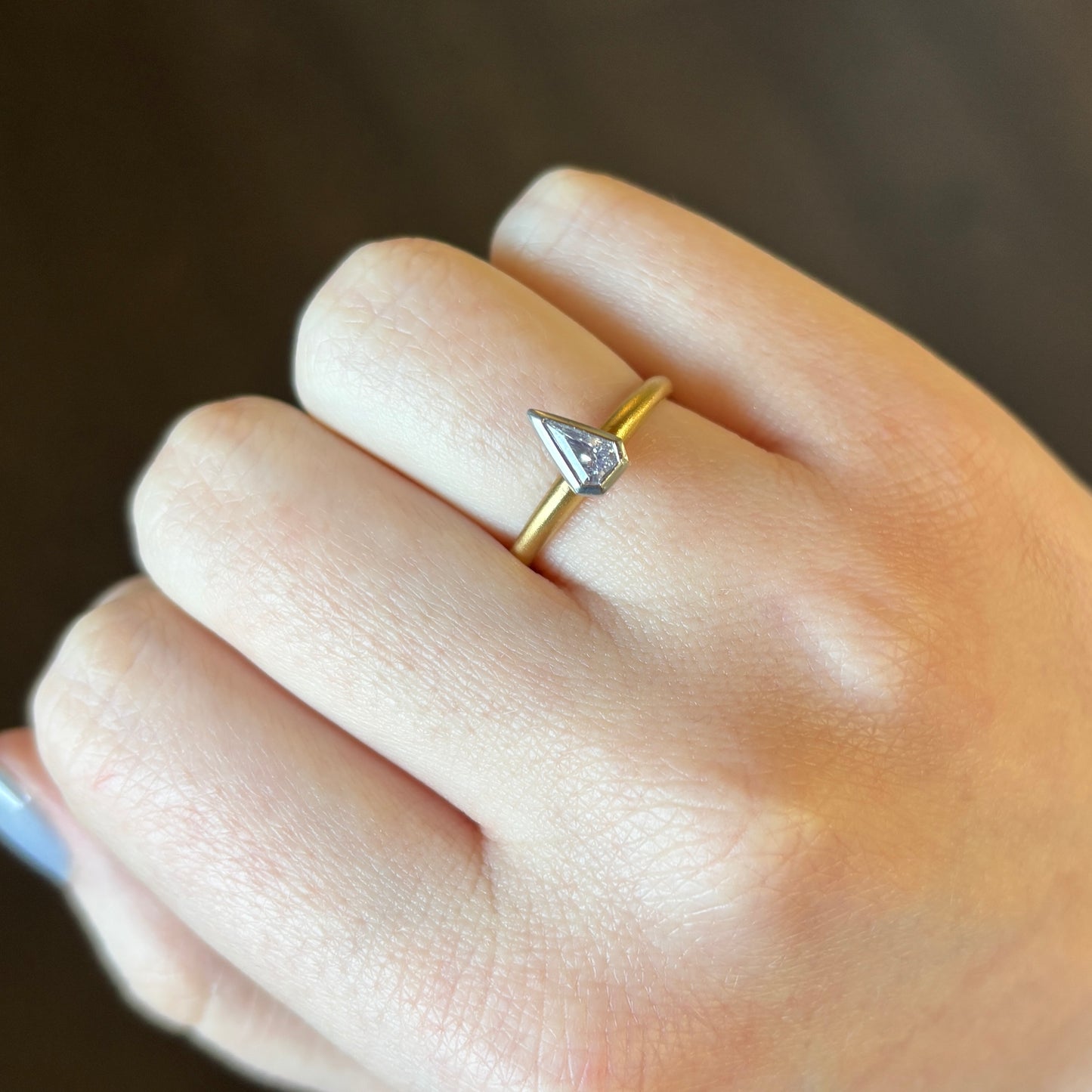Platinum & 18k Gold .23 ct Diamond Ring