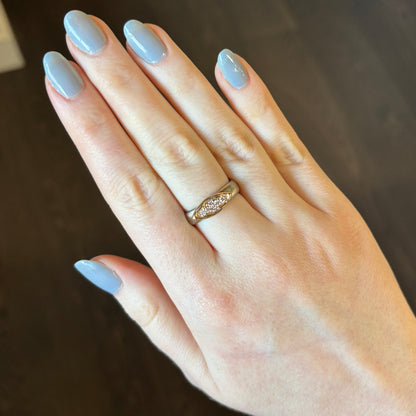 14K Gold Diamond Pave Cluster Ring