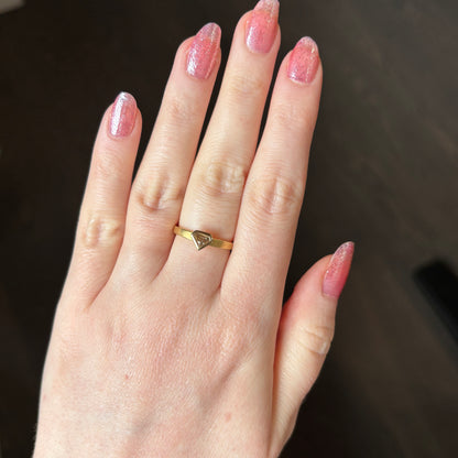 18k Gold .29 ct Champagne Diamond Ring