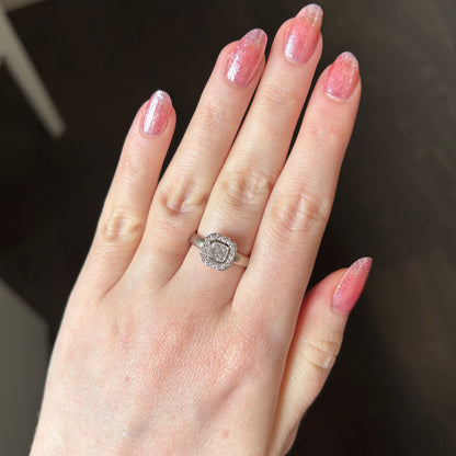 18k Palladium White Gold 1.06 tcw Diamond Ring