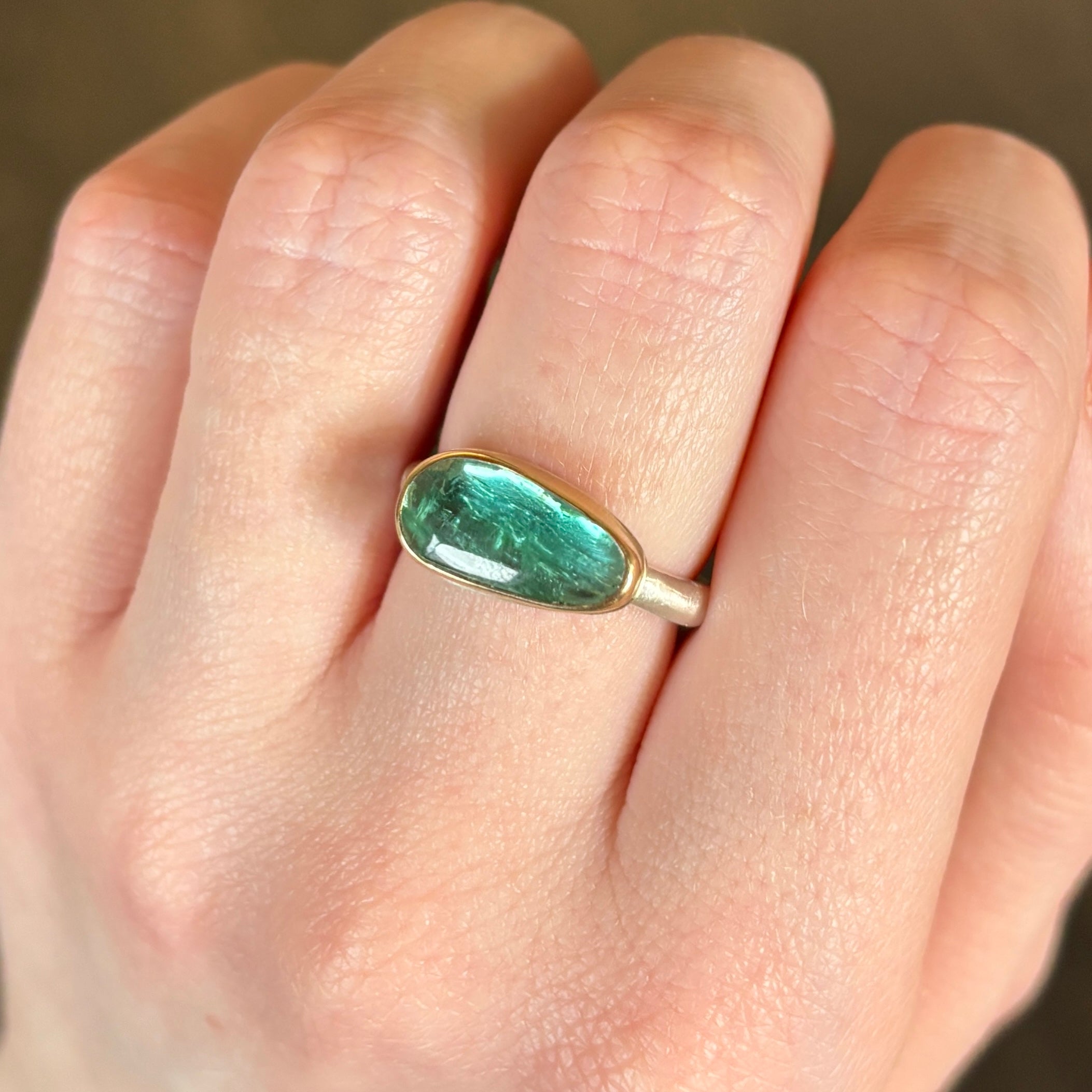 Sterling 14K Gold Small Emerald Ring