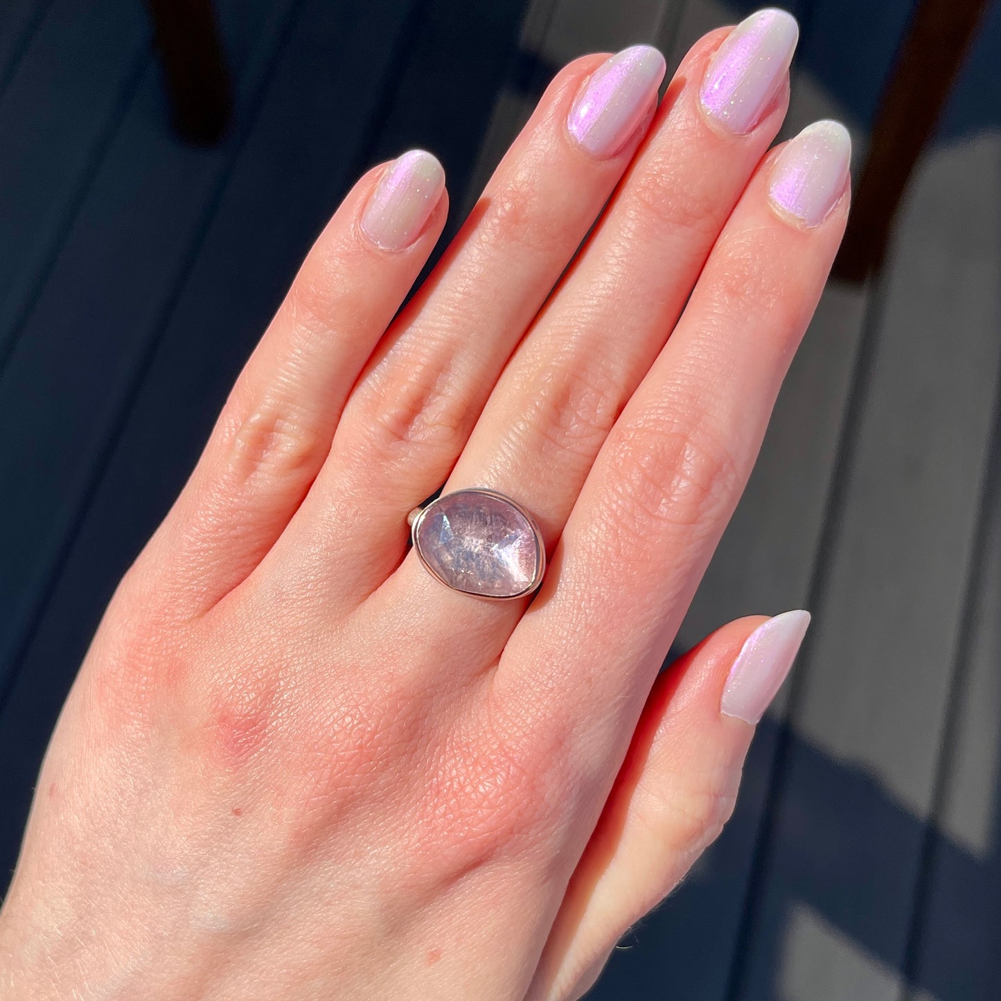 Sterling & 14K Gold Pink Sapphire Ring