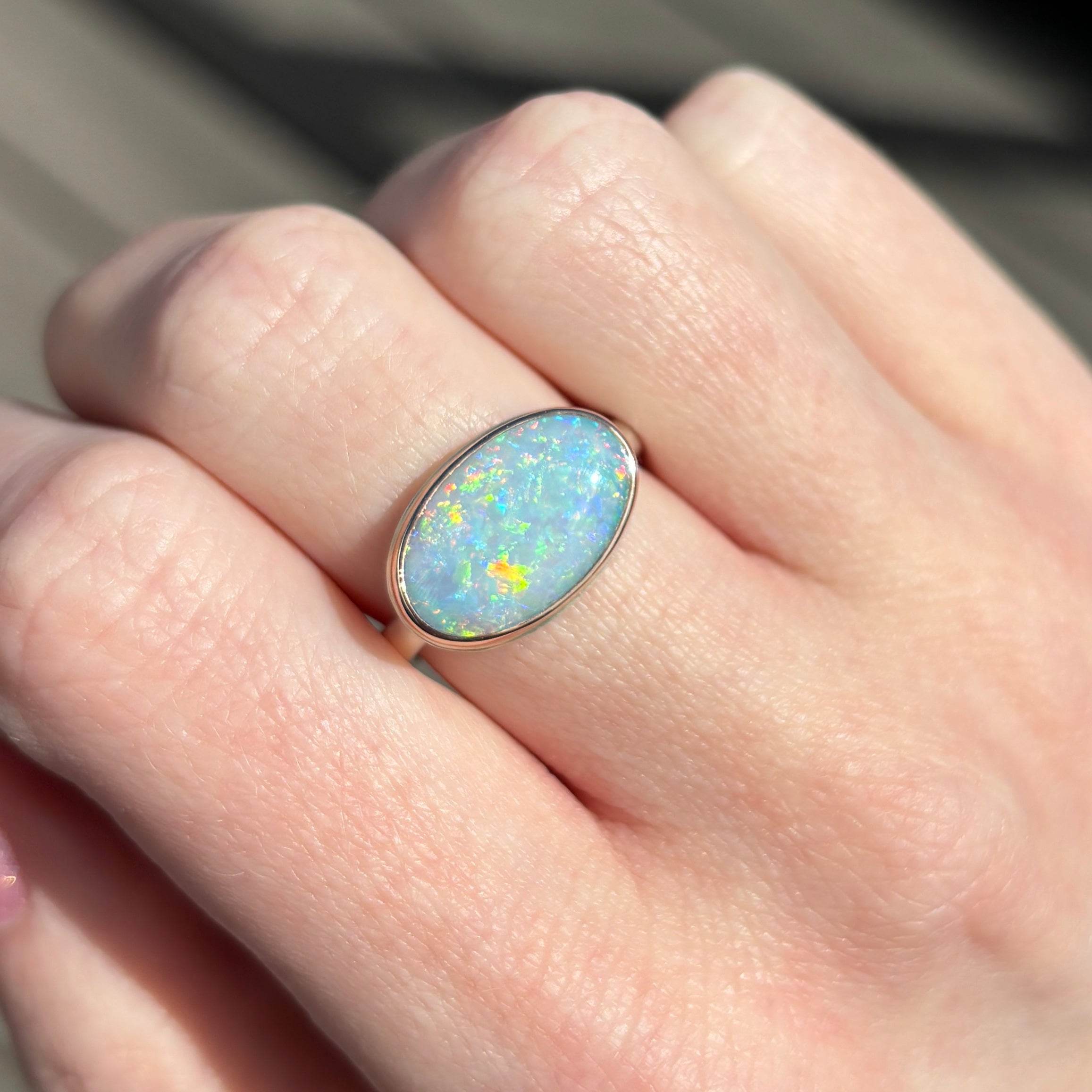 Australian opal rings sterling silver hotsell