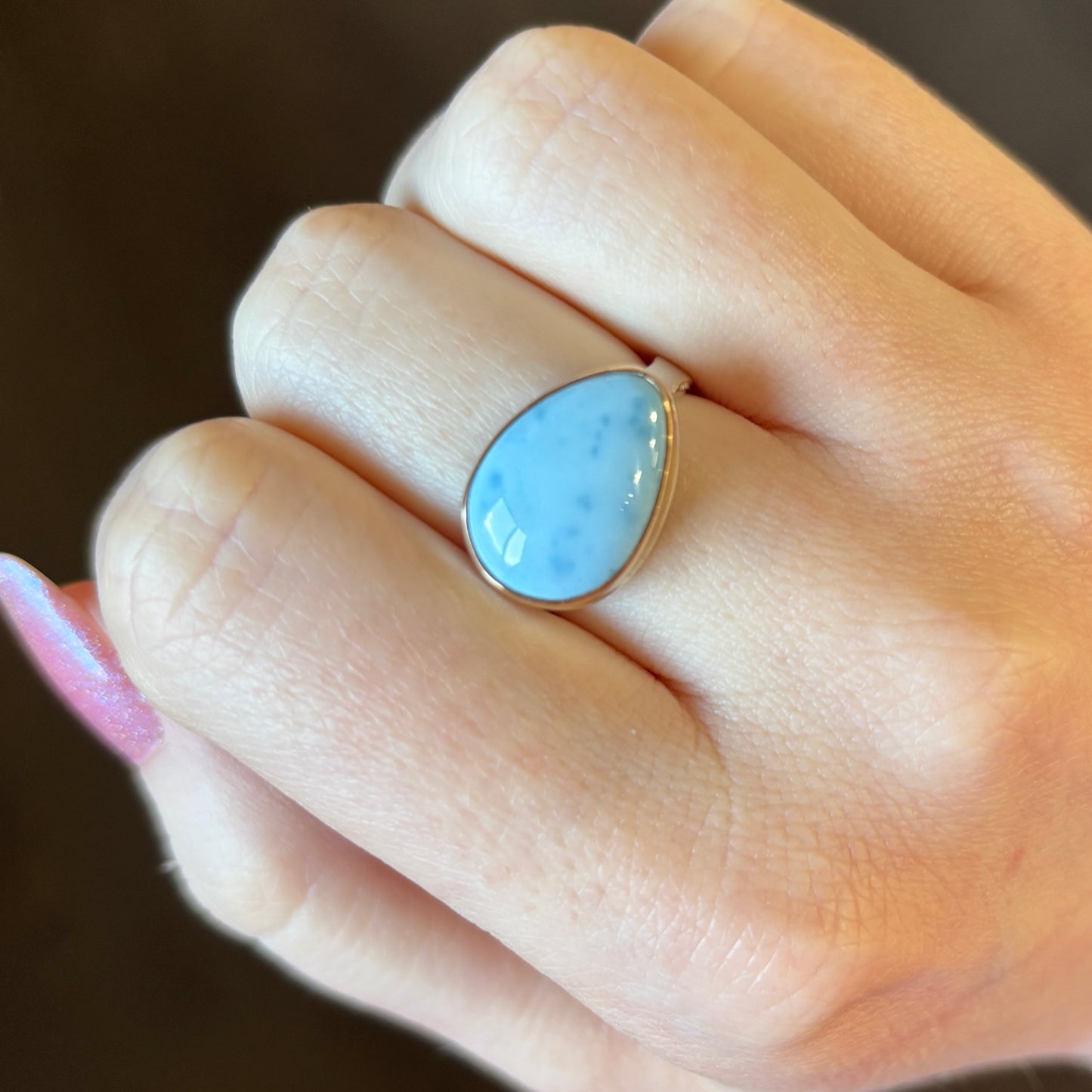 Sterling & 14K Gold Kazakhstani Turquoise Ring