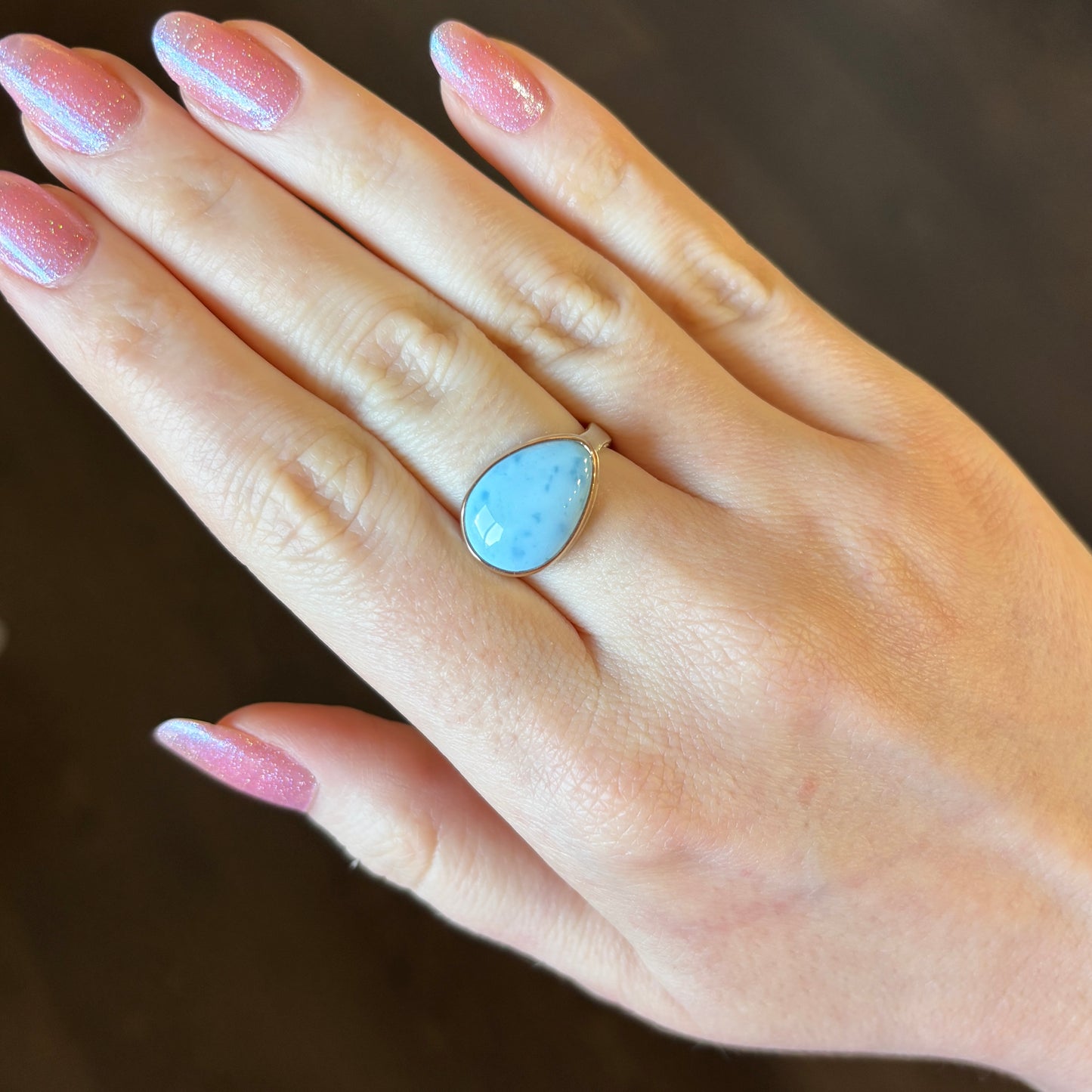 Sterling & 14K Gold Kazakhstani Turquoise Ring