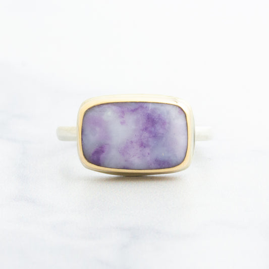 Sterling & 14K Gold Morado Opal Ring