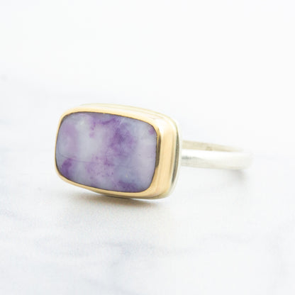 Sterling & 14K Gold Morado Opal Ring