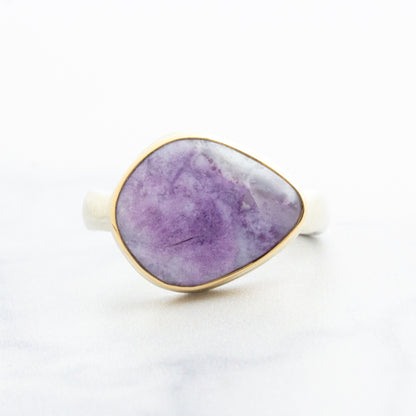 Sterling & 14K Gold Morado Opal Ring