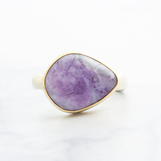 Sterling & 14K Gold Morado Opal Ring