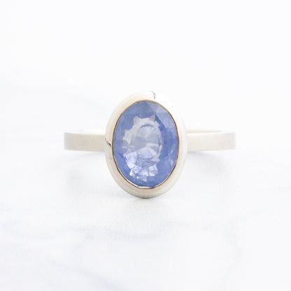 Platinum 5.3ct Blue Sapphire Ring