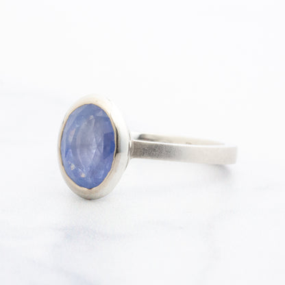Platinum 5.3ct Blue Sapphire Ring