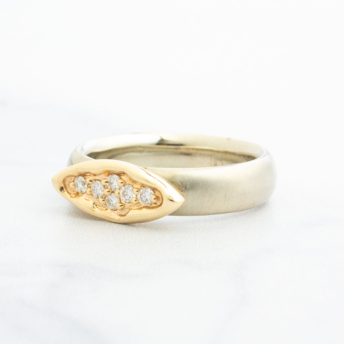 14K Gold Diamond Pave Cluster Ring