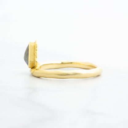 18k Yellow Gold .90ct Rustic Diamond Ring