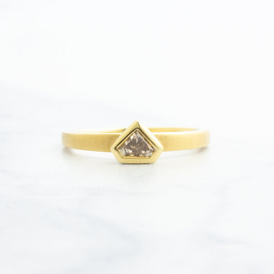 18k Gold .29 ct Champagne Diamond Ring