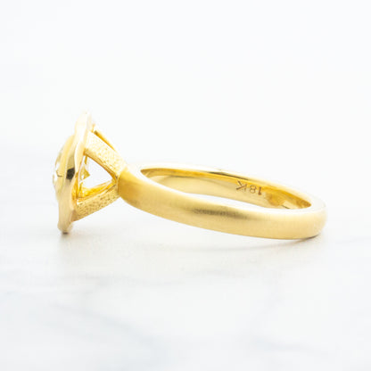 18k Gold 1.14 tcw Diamond Solitaire Halo Ring