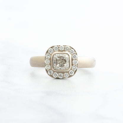 18k Palladium White Gold 1.06 tcw Diamond Ring