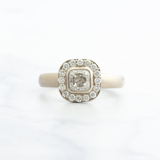 18k Palladium White Gold 1.06 tcw Diamond Ring