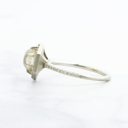 18k White Gold 2.39 tcw Diamond Hexagon Ring