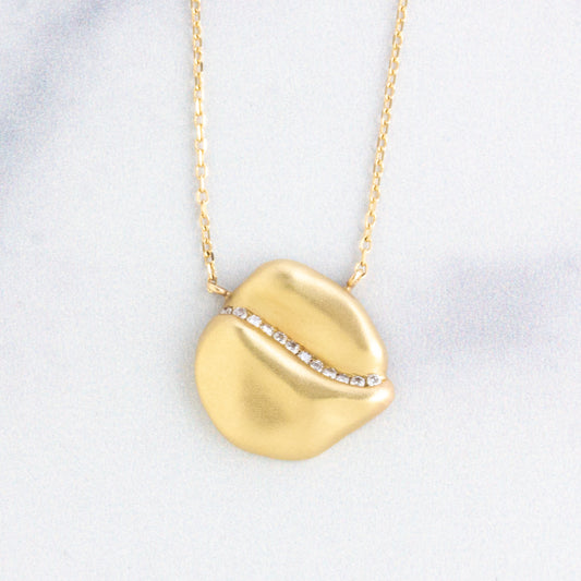 14K Gold Subduction Diamond Pave Necklace