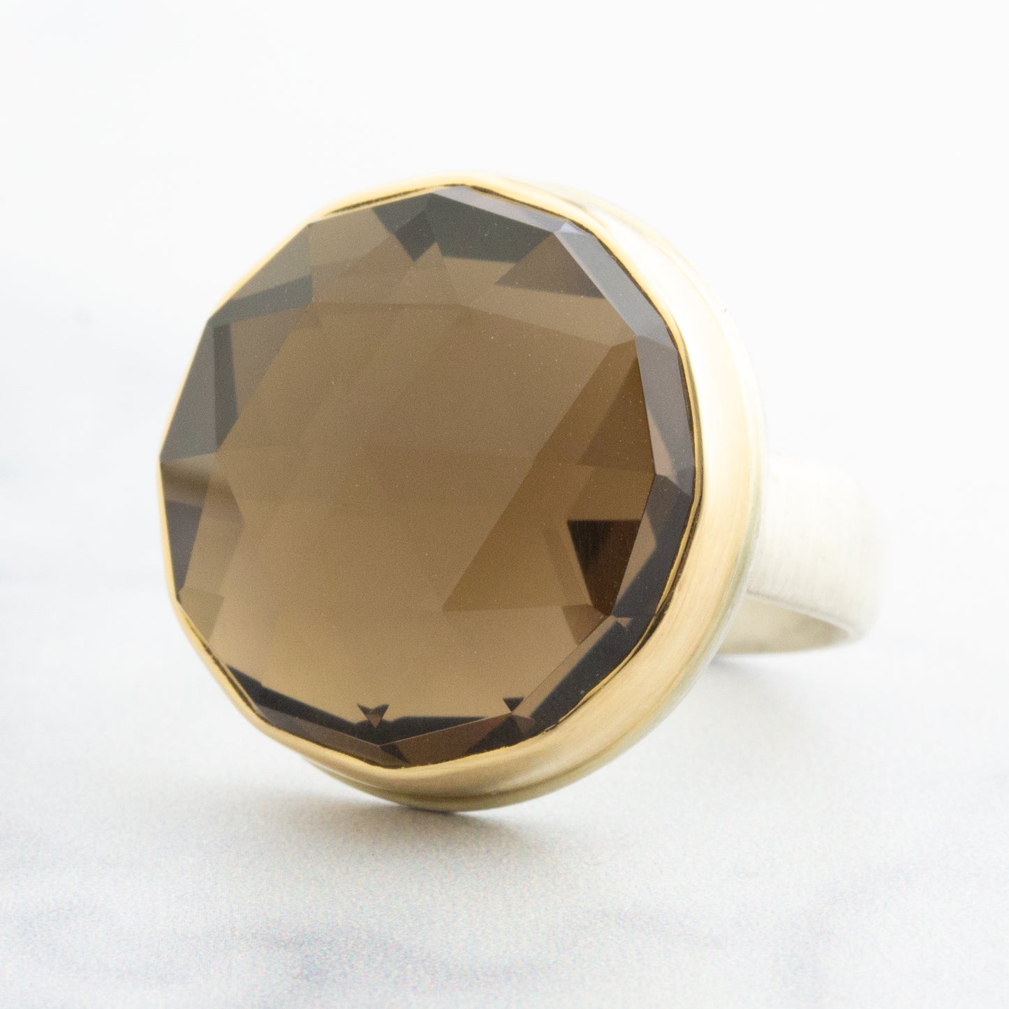 Sterling & 14K Gold Smoky Quartz Ring