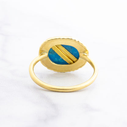 18K Golden Joinery Kingman Turquoise Ring