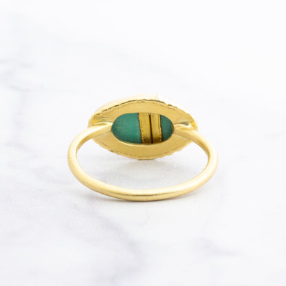 18K Golden Joinery Hubei Turquoise Ring