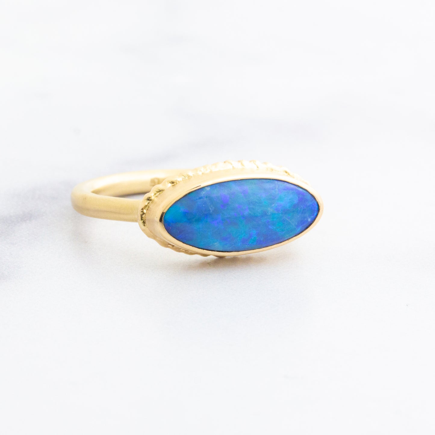 14K Gold Australian Opal Ring