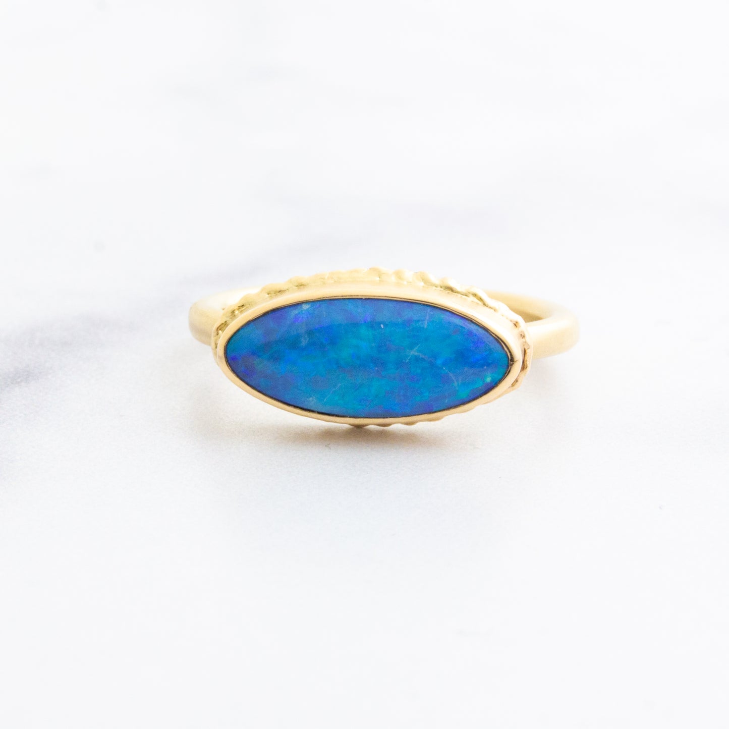 14K Gold Australian Opal Ring