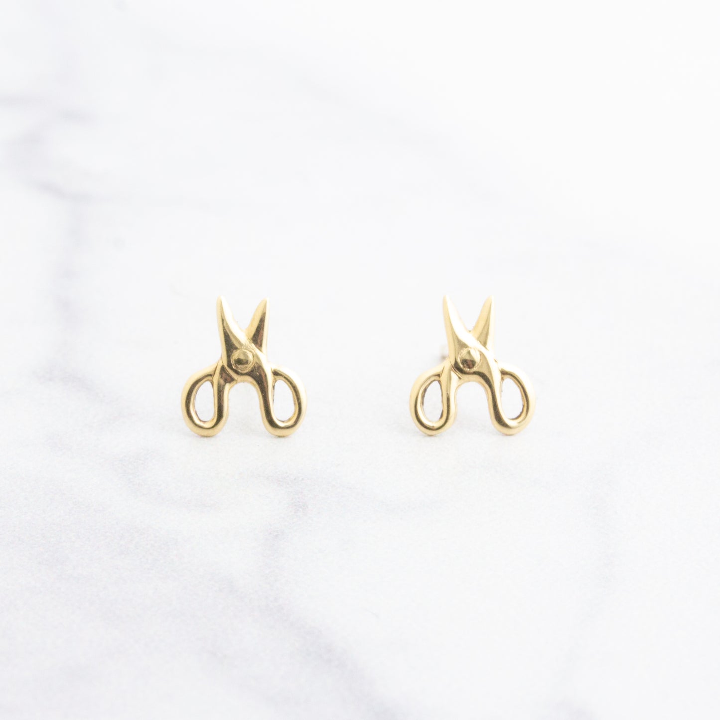 14K Gold Scissor Post Earrings